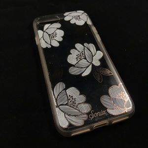 iPhone 6/6s/7 Clear and Gold Flower Case